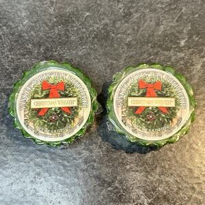 2-‎ Yankee Candle Christmas Wreath Tarts Wax Melts New Retired Scent